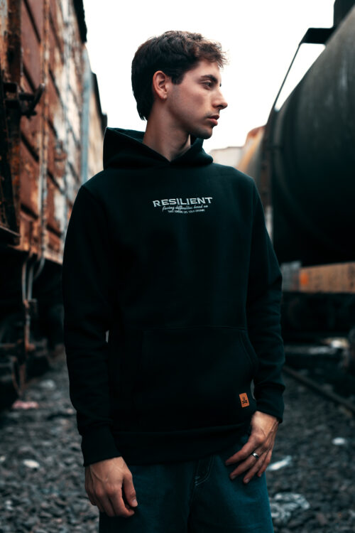 Buzo Canguro DSM Negro- Hoodie Unisex Resilient - Imagen 4