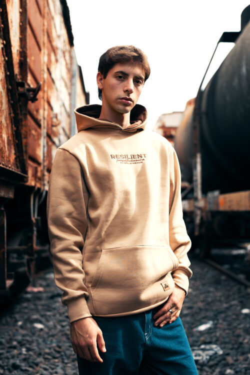 Buzo Canguro DSM Beige - Hoodie Unisex Resilient